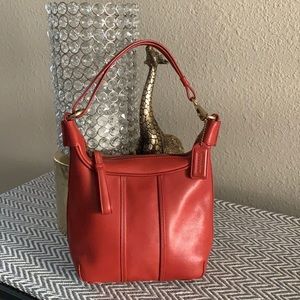 COACH. Authentic Cherry Red Coach genuine leather purse!! Gorgeous❤️